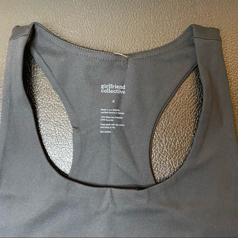 GIRLFRIEND COLLECTIVE black Paloma racerback sports bra S NEW - Picture 6 of 13